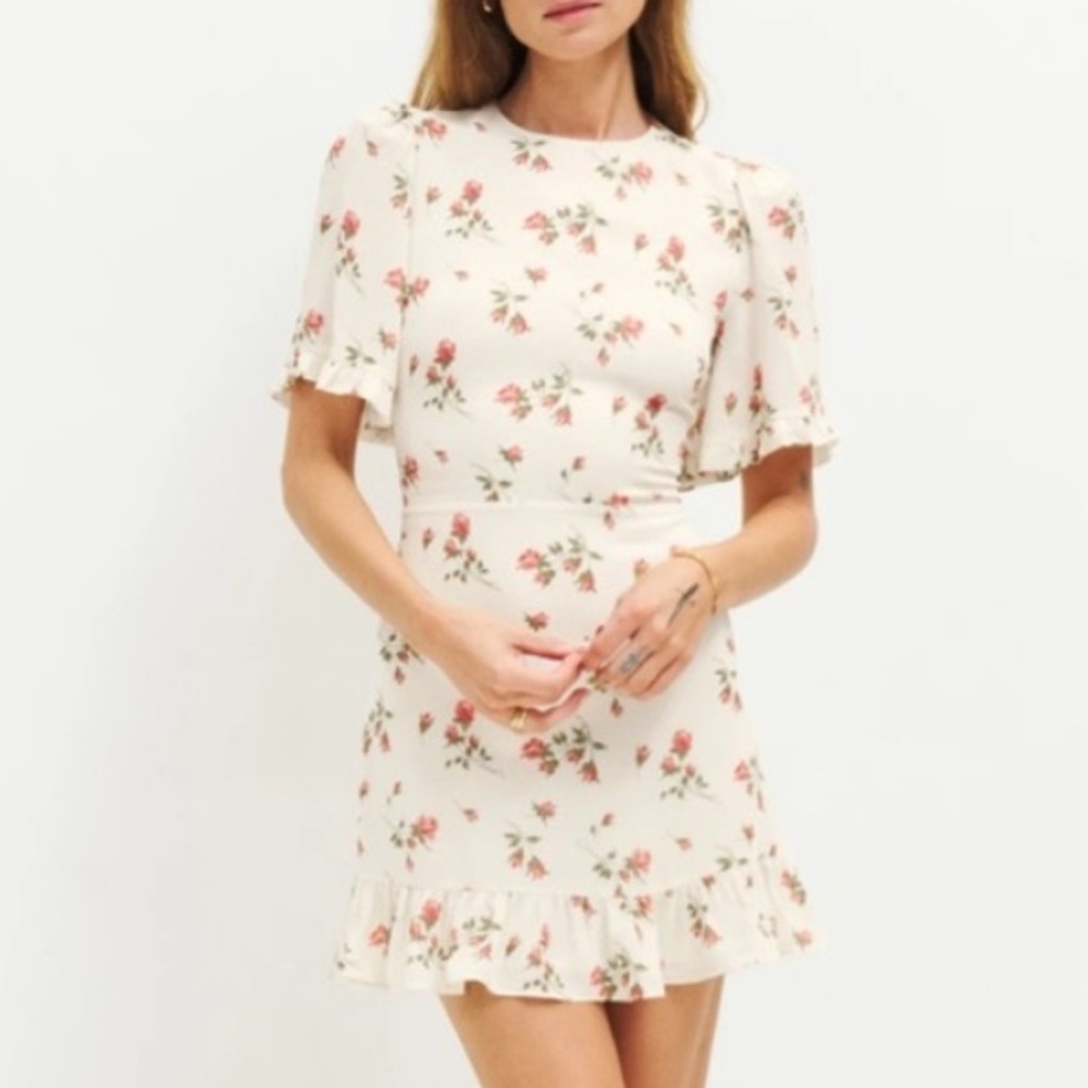 Reformation Alaina Dress Florence Floral Rose Print Size 4